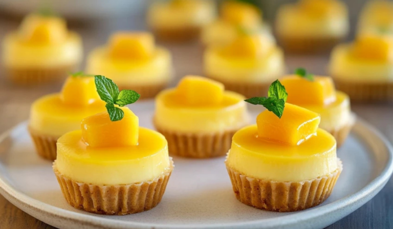 Mini Mango Lassi Cheesecakes (No-Bake) – A Perfect Summer Dessert for Beginners