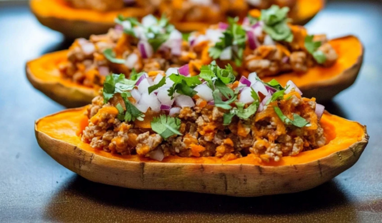Easy & Delicious Turkey Taco Stuffed Sweet Potatoes
