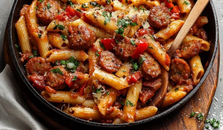 20-Minute Sausage Pasta Skillet: A Simple, Flavorful, and Quick Recipe for Beginners