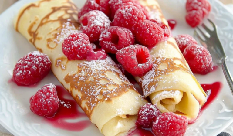 Raspberry Vanilla Cream Crepes: A Delightful and Easy Dessert for Beginners