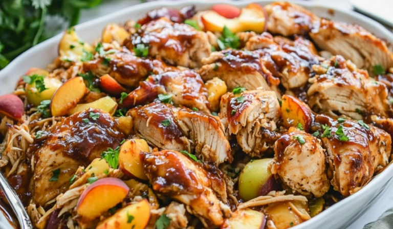 Roasted Peach BBQ Chicken Bake: A Perfect Harmony of Sweet and Savory