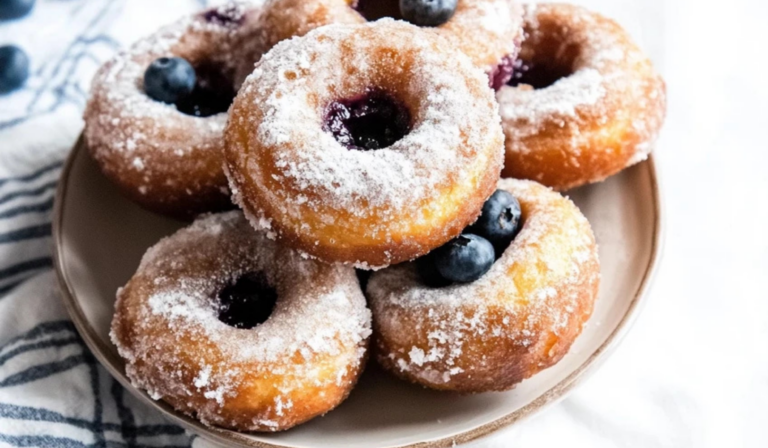 Heavenly Blueberry Cake Donuts