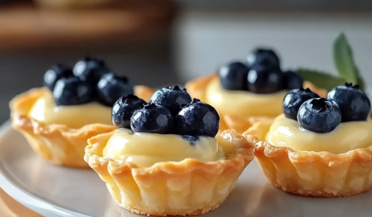 Mini Tarts with Custard Cream and Blueberries: A Sophisticated Treat for Any Occasion