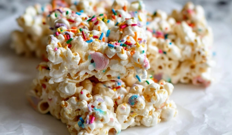 Funfetti Marshmallow Popcorn Treats: A Sweet and Colorful Party Snack