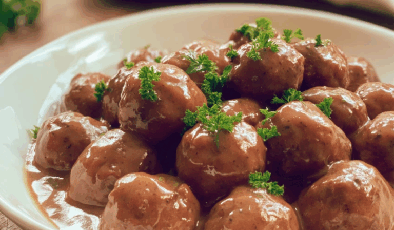 Slow Cooker Brown Gravy Beef Meatballs — Comfort Food Made Easy